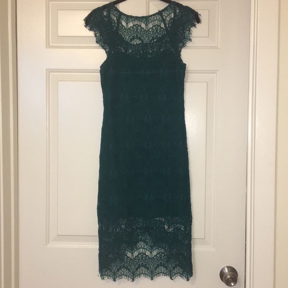 Free people Peek-A-Boo Cap-Sleeve Lace Dress